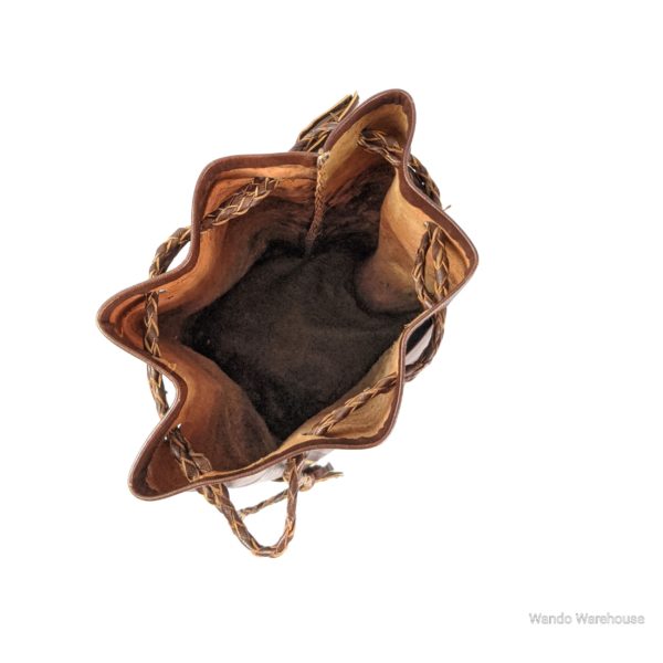 Unique Brown Leather Handbag